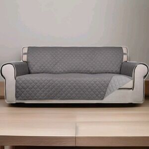Quilted Sofa Cover, Water Resistant Slipcover Furniture Protector - Reversible